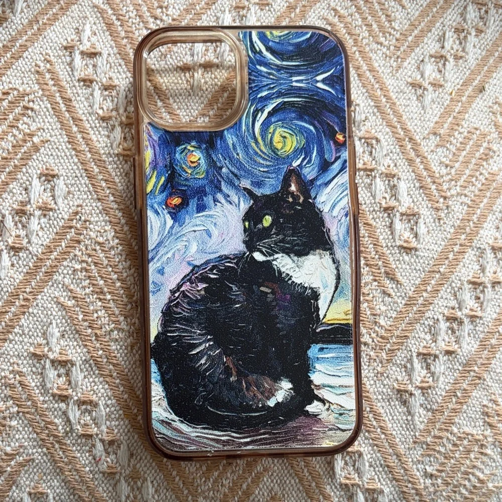 Starry Night Cat Phone Case iPhone 13